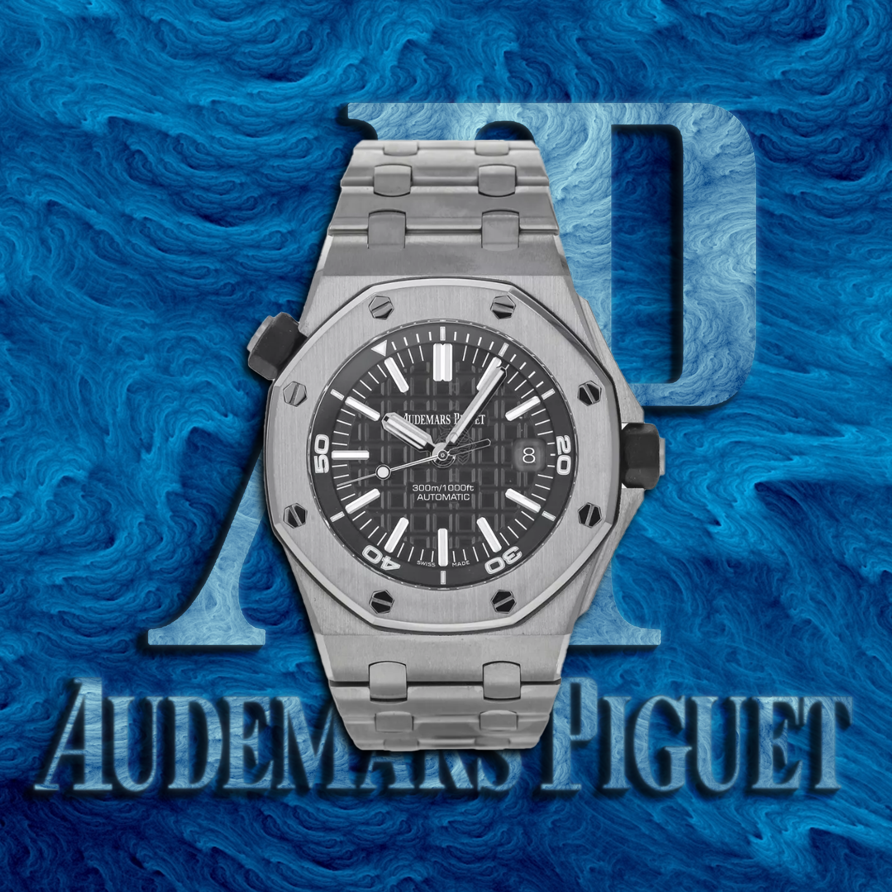 (실사영상) Audemars Piguet 오데마피게 신형 다이버 모델!! 로얄오크 오프쇼어15703ST.OO.A002CA.01 블랙 와플 다이얼 오토매틱 무브먼트 aud0250 - Audemars Piguet Royal Oak Offshore Diver New Update ! 1:1 Best Edition Black Waffle Dial High Quilty Automatic Movement