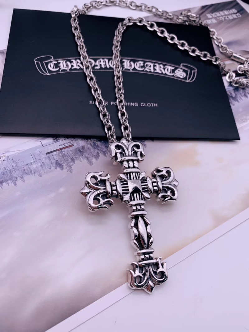  Chrome Hearts 크롬하츠 남녀 925실버 십자 목걸이 65cm