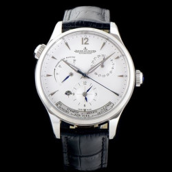 (정품비교영상) Jaeger-LeCoultre 예거르쿨트르 신형 월드타임 모델!! 마스터 1428421 "지오그래픽 월드타임" 화이트 다이얼 오토매틱 무브먼트 jag0203 - Jaeger-LeCoultre Master Control Geographic GMT White Dial apanese 9015 Automatic Movement