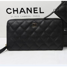 [CHANEL]샤넬 짚어라운드 캐비어 A50097