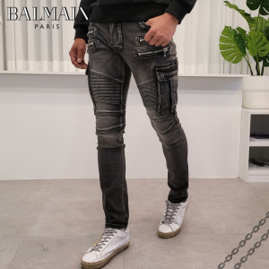 Balmain 발망 바이커 카고 청바지