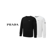 PRADA 프라다 플레이트 로고 맨투맨 티셔츠