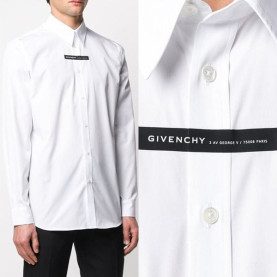 GIVENCHY  지방시 로고포인트 솔리드셔츠