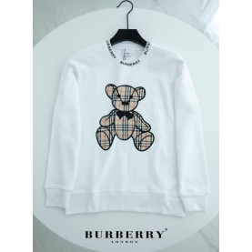 BURBERRY 버버리 수입 커스텀 레터링 테디캐릭터 자수패치 맨투맨