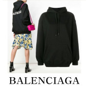 BALENCIAGA  발렌시아가 백로고 네임 커플 후드티셔츠