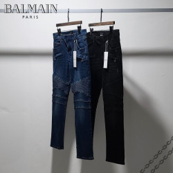 Balmain 발망 바이커 이중절개 청바지