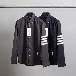 THOM BROWNE 톰브라운 사선완장 다크 셔츠