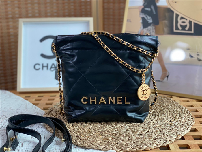 Chanel  샤넬 샤이니 카프스킨 골드메탈 핸드백 미니 AS3263