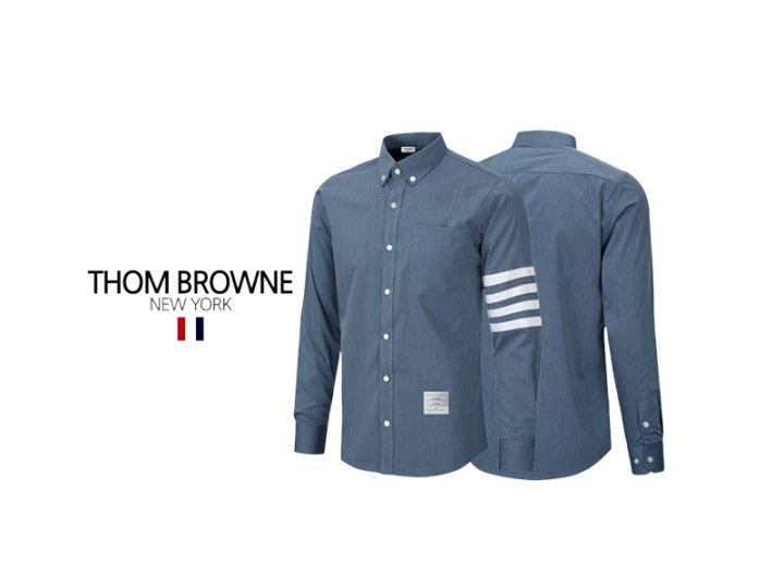 Thom Browne 톰브라운 블루닝 사선 완장 셔츠