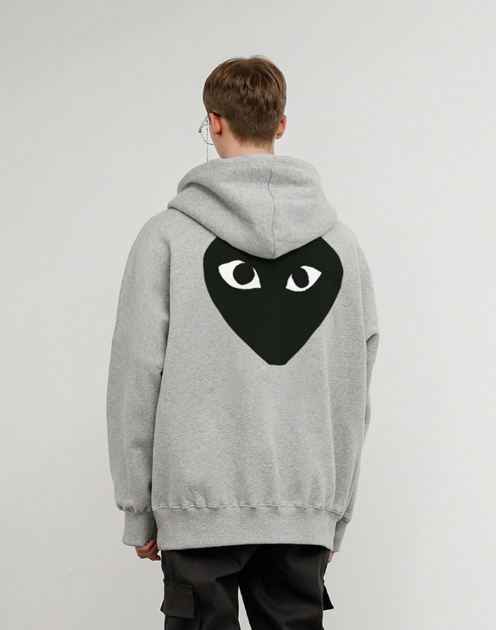 Comme des Garcons 꼼데가르송 백 블랙 하트 후드티