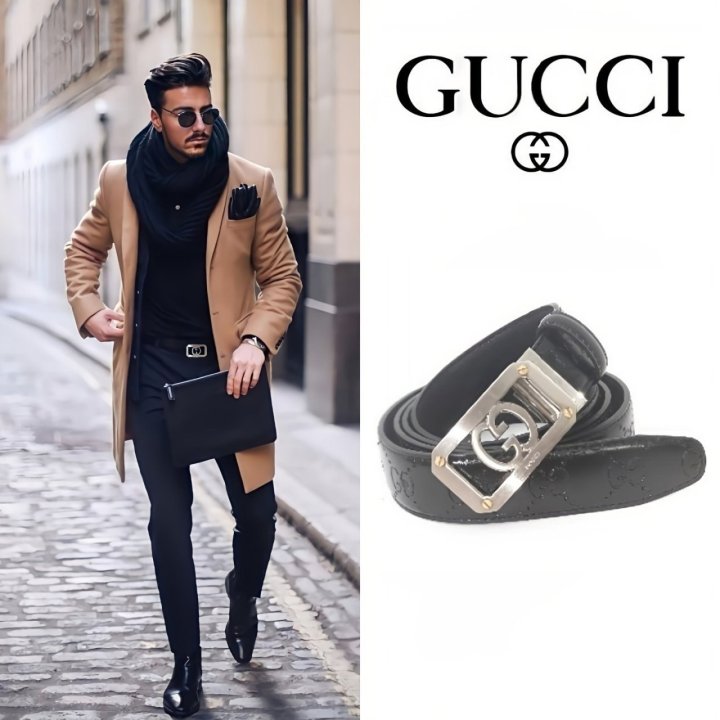 GUCCi 구찌 사각로고 벨트