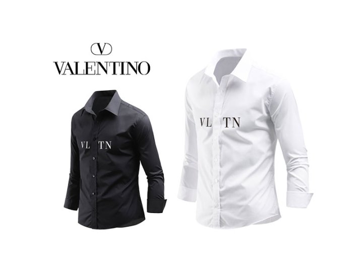 Valentino  발렌티노 VLTN 로고 드레스 베이직 셔츠