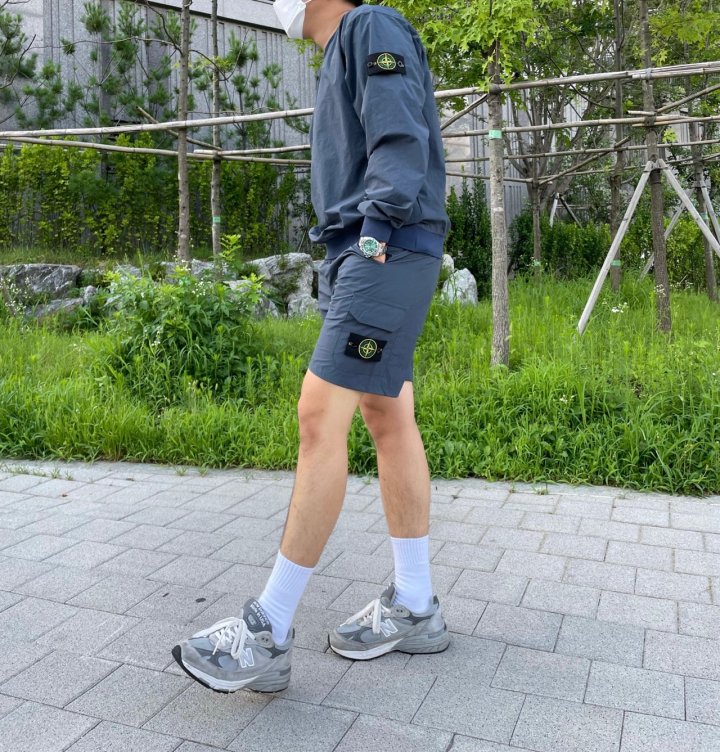 Stone Island 나일론 쉐도우 프로젝트 풀오버 맨투맨 셋업