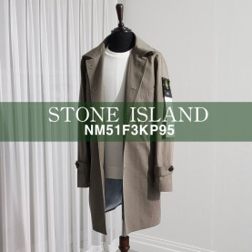 Stone Island 스톤아일랜드 로고와펜 오버핏 트렌치 코트