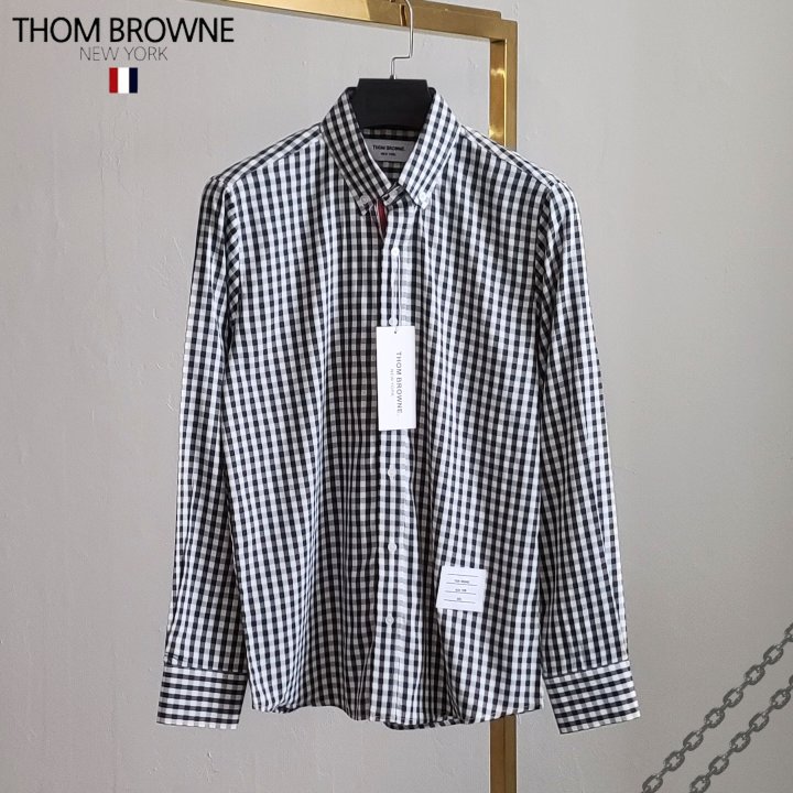 Thom Browne 톰브라운 히든삼선 잔체크 셔츠