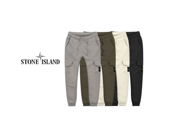 Stone Island   스톤아일랜드 워싱 패치 스판밴딩 조거팬츠