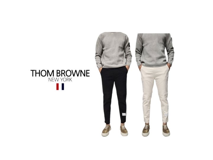 Thom Browne 톰브라운 코튼 스판 밴딩 바지