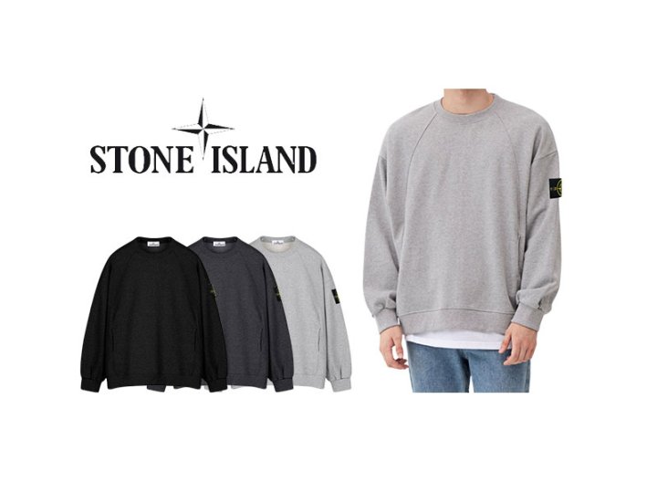 Stone Island 스톤아일랜드 절개 포켓 맨투맨