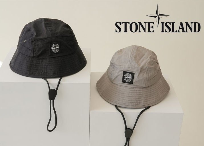 Stone Island 스톤아일랜드 나일론 메탈 패치로고 버킷햇