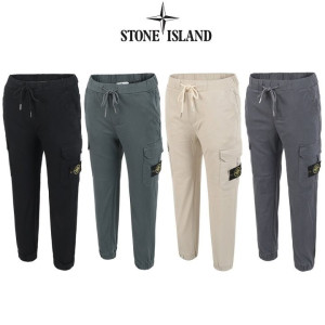 Stone Island 스톤아일랜드 뒤포인트 바이오워싱 슬림배기 카고 조거팬츠