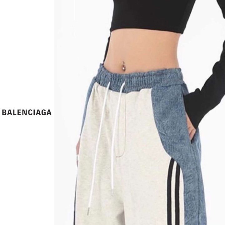 BALENCIAGA 발렌시아가 라인 배색바지