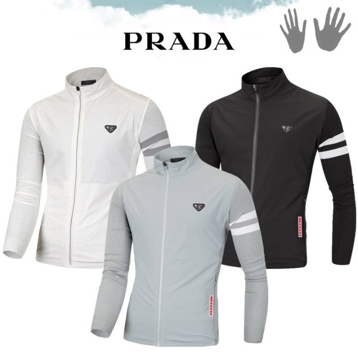 PRADA 프라다 두줄 니트 집업