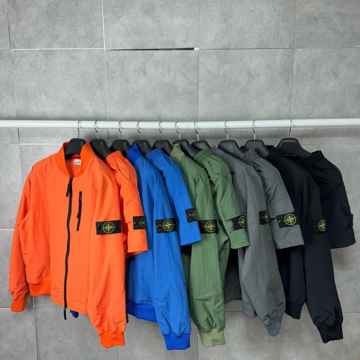 Stone Island 스톤아일랜드 블루종 자켓+카고 숏 팬츠 세트 　