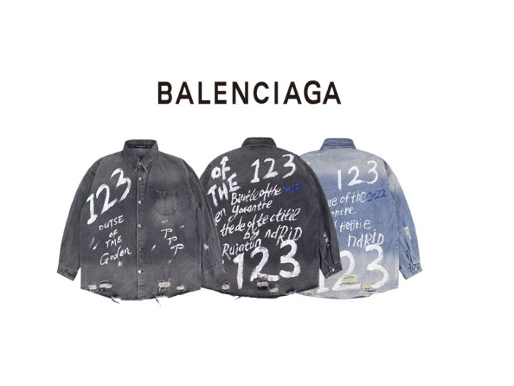 BALENCIAGA  발렌시아가 페인팅 빈티지 청남방