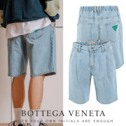 BOTTEGA VENETA 보테가베네타. 24SS 그린 트라이앵글 원턱 세미오버 하프진