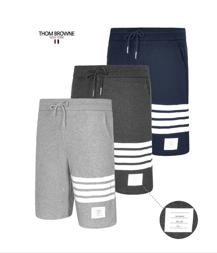 Thom Browne 톰브라운 사선완장 트레이닝 하프팬츠