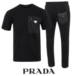 PRADA 프라다 지퍼 포켓 반팔 & 긴바지 트레이닝 셋트