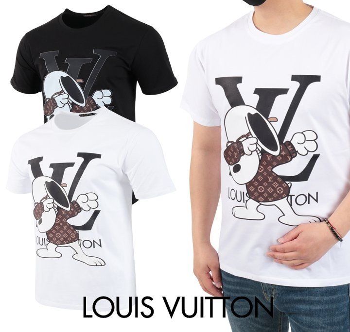 LOUIS VUITTON 루이비통 모노그램 스누피 실켓 반팔 티셔츠