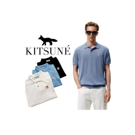 Maison Kitsune 메종키츠네 반팔 카라 니트