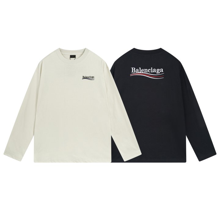 BALENCIAGA 발렌시아가  2367 웨이브 자수 로고 롱 슬리브