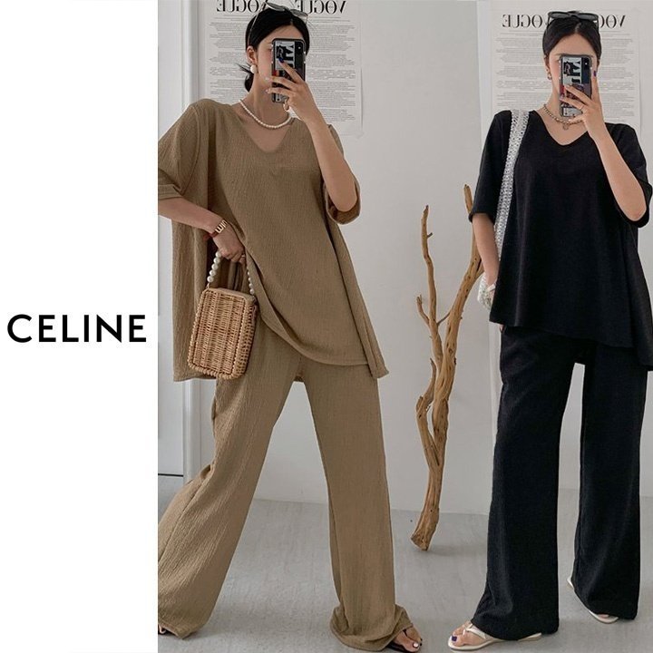 CELINE 셀린느 디볼드 자가드세트