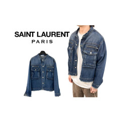 Saint Laurent 세인트로랑 밑단 커팅 지퍼 청 자켓