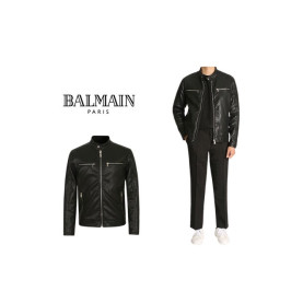 Balmain 발망 비건 바이커 레더 자켓