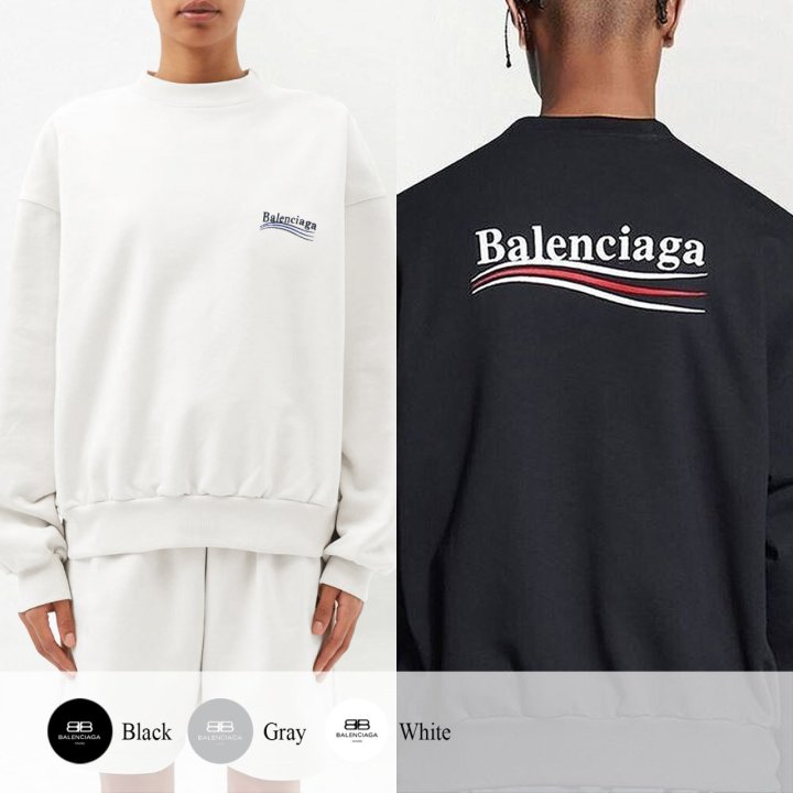 BALENCIAGA 발렌시아가 웨이브 자수 맨투맨