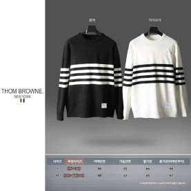 THOM BROWNE 톰브라운 롱 라인 라운드 니트