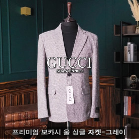 GUCCI 구찌 프미리엄 울 하운드 싱글 자켓