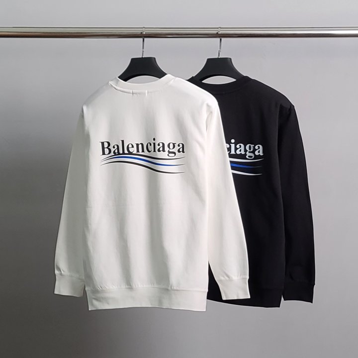 BALENCIAGA 발렌시아가 블루웨이브 코튼 맨투맨