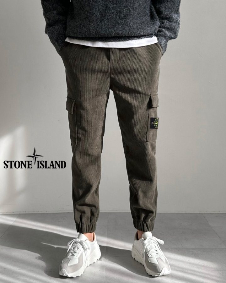 Stone Island 스톤아일랜드 기모 골덴 카고조거