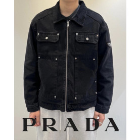 PRADA  프라다 포인트 블랙데님 자켓