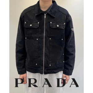 PRADA  프라다 포인트 블랙데님 자켓