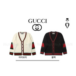 GUCCI  구찌 니트 배색 가디건