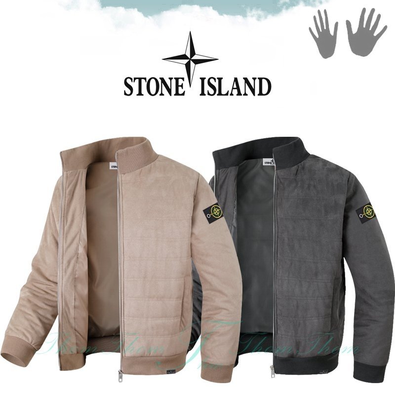 STONE ISLAND 스톤아일랜드 방풍 스웨이드 패딩 점퍼 (2컬러)