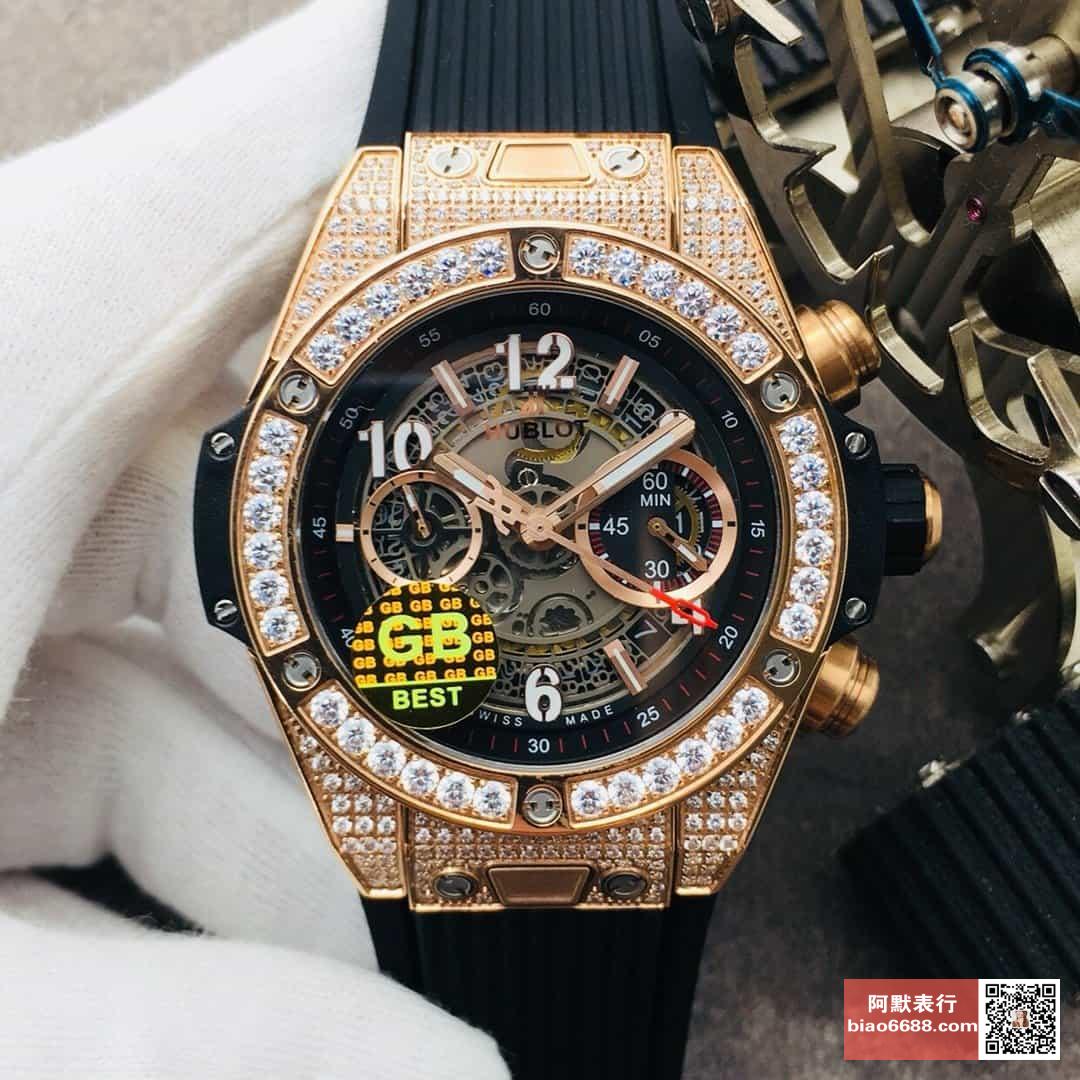 HUBLOT 위블로 빅뱅 유니코 로즈골드 풀다이아