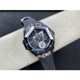 HUBLOT 위블로 빅뱅 상 블루 킹 크로노 세라믹 블랙 스트랩 418.NX.1107.RX.MXM1