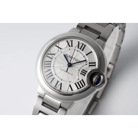 CARTIER 까르띠에 발롱 블루 드 까르띠에 화이트 다이얼 33mm WSBB0044