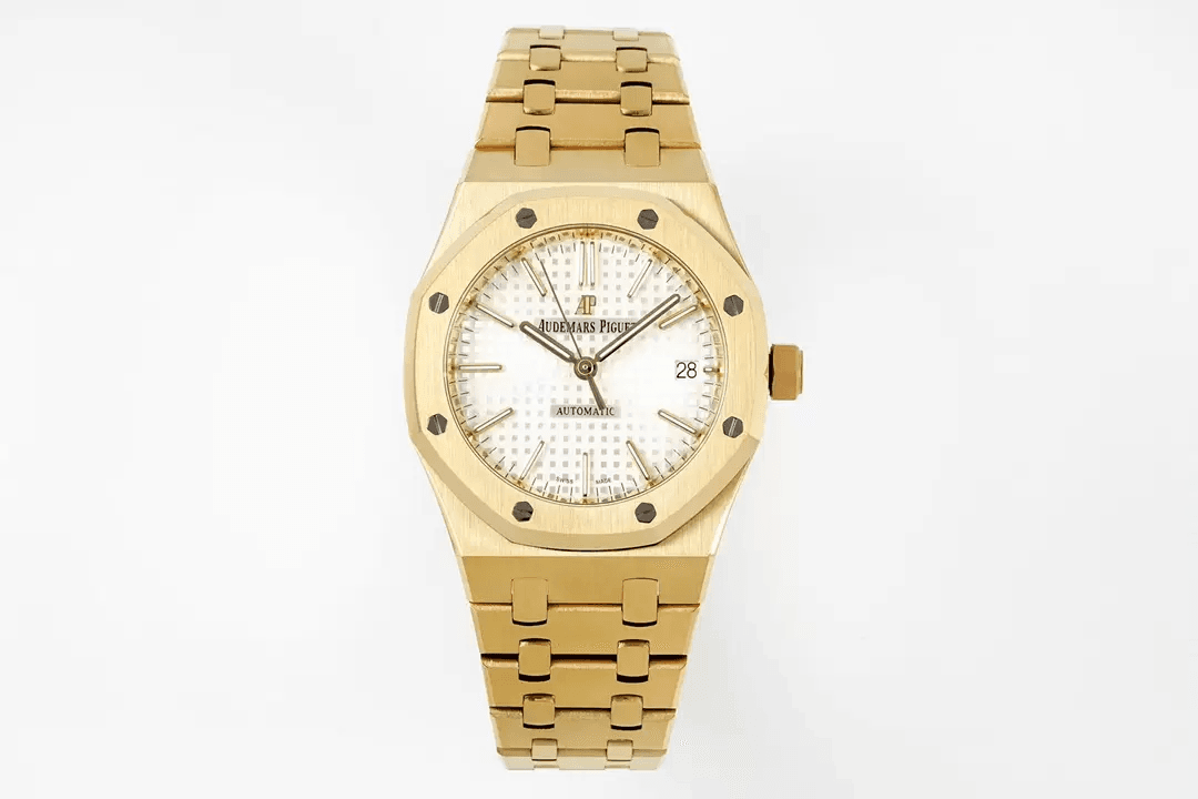 AUDEMARS PIGUET  오데마피게 로얄오크 금통 흰판 37mm 15450